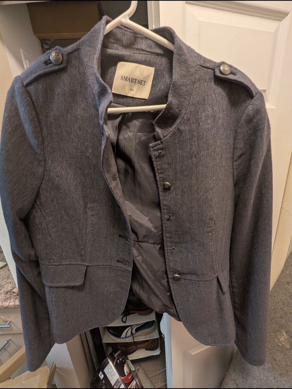 Smart Set Gray Military-Style Women's Blazer